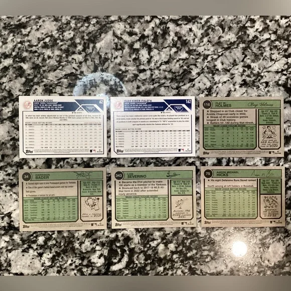 ⚫️ Yankees: Aaron Judge - Isiah Kiner-Falefa - Holmes, Bader, Hicks, Severino - Picture 4 of 8